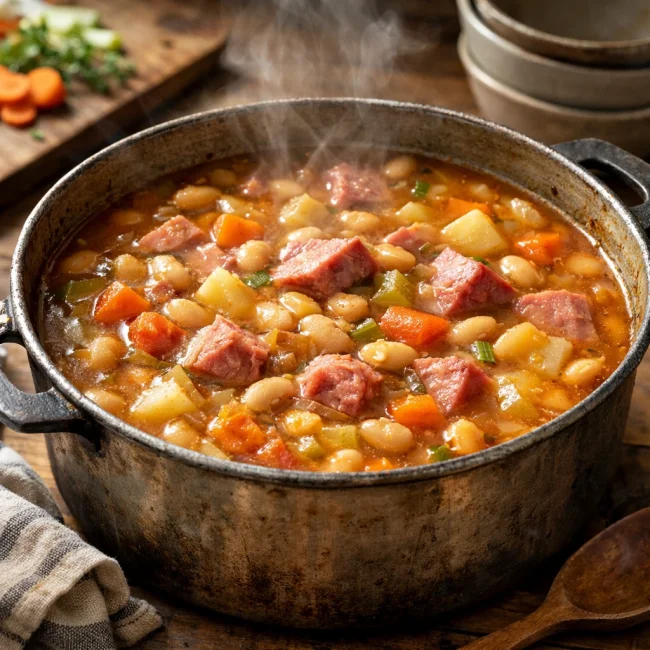 Smoky Ham and Bean Soup