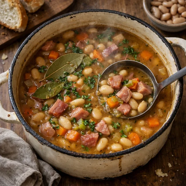 Smoky Ham and Cannellini Bean Soup
