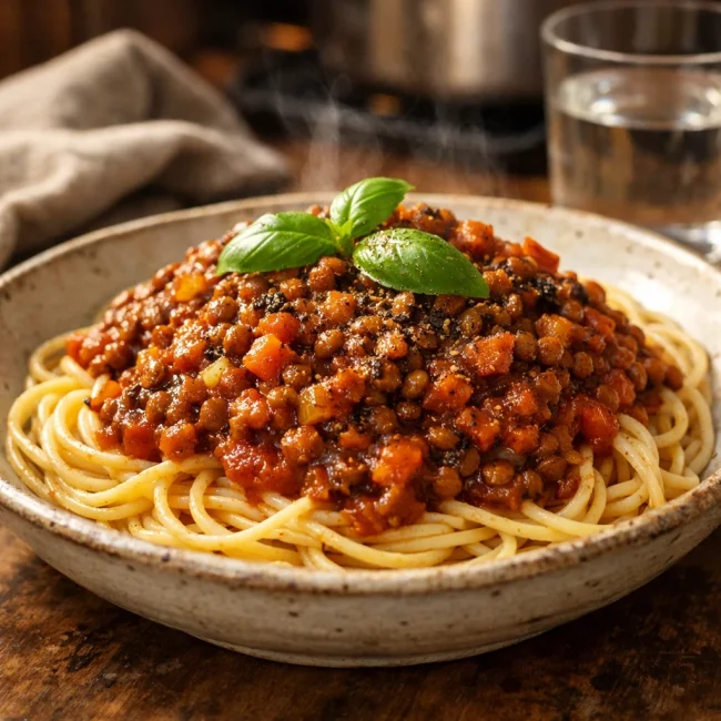 Smoky Lentil Bolognese