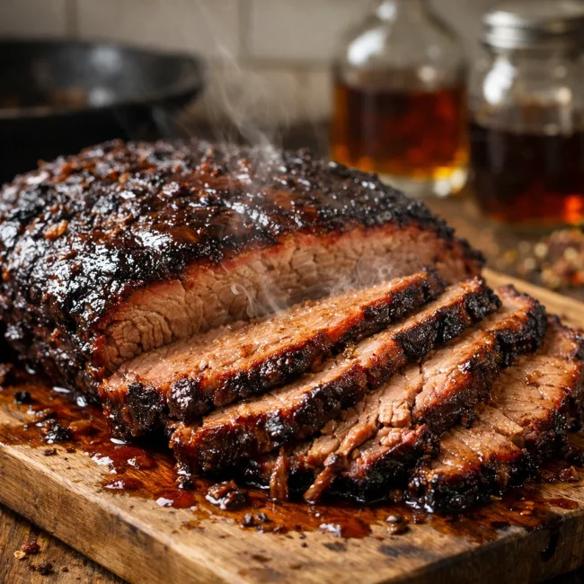 Smoky Maple Bourbon Beef Brisket