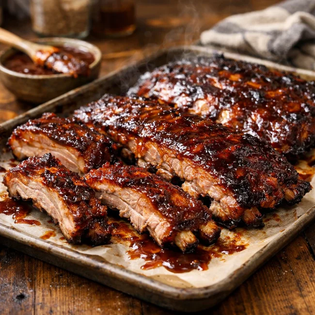 Smoky Maple Oven-Barbecued Ribs