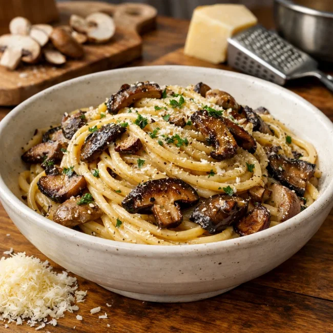 Smoky Mushroom Carbonara