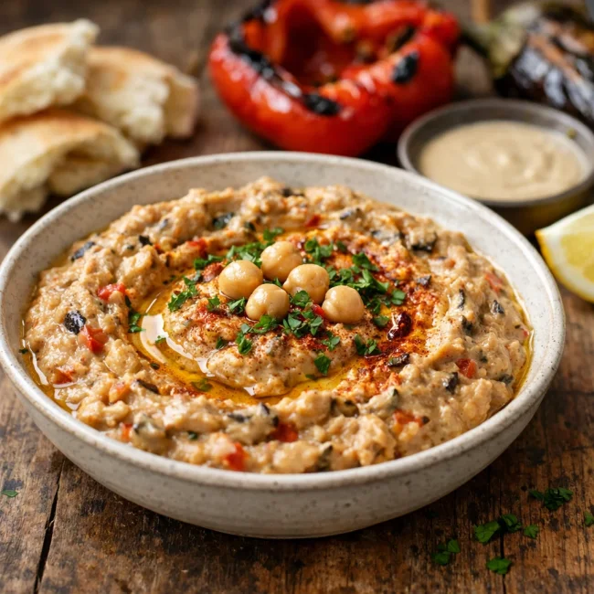 Smoky Red Pepper Baba Ganoush