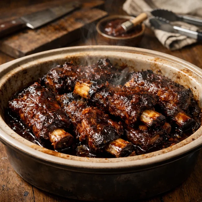 Smoky Slow Cooker Beef Short Ribs