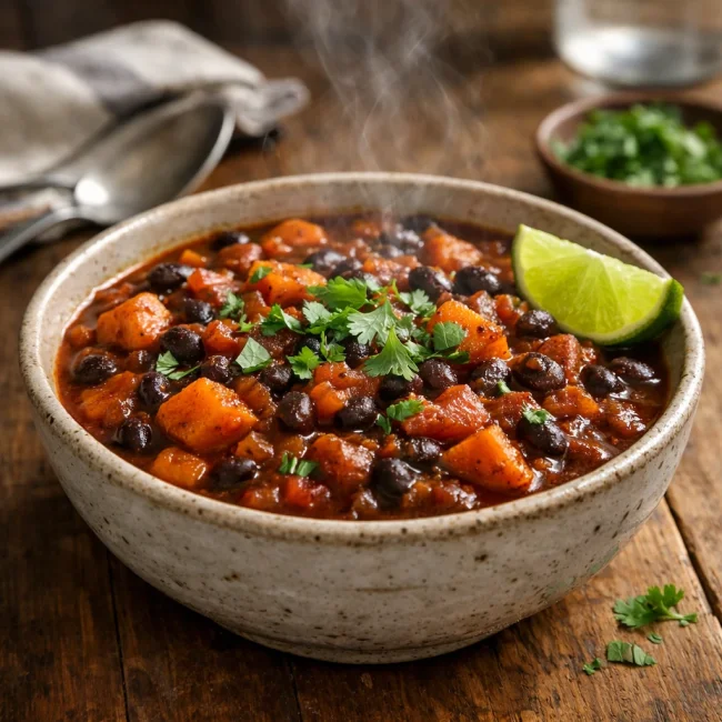 Smoky Sweet Potato & Black Bean Chili