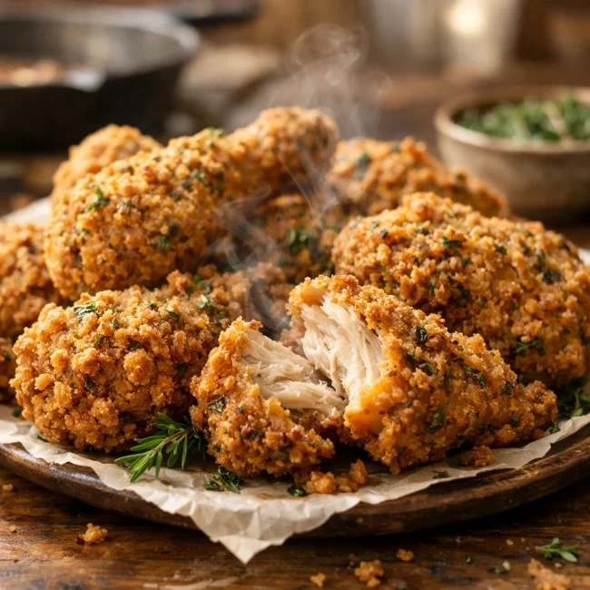 Southern Herb-Infused Crispy Fried Chicken