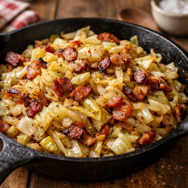 Southern Homestyle Fried Cabbage