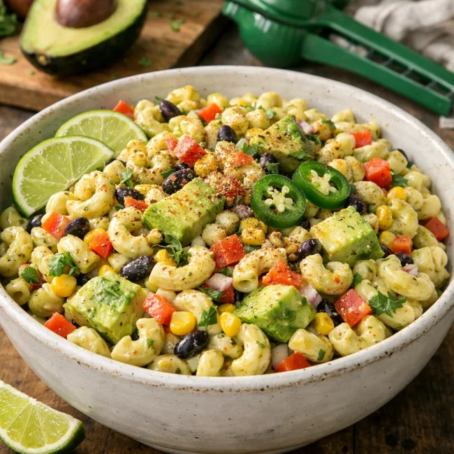 Southwestern Avocado Macaroni Salad
