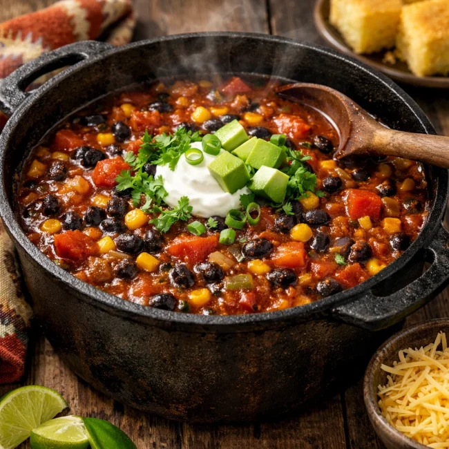 Southwestern Black Bean & Corn Chili