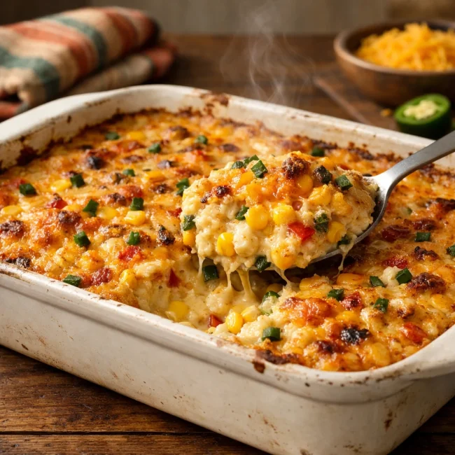 Southwestern Cheesy Corn Casserole