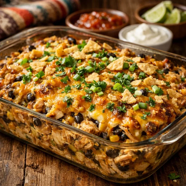 Southwestern Leftover Turkey Casserole