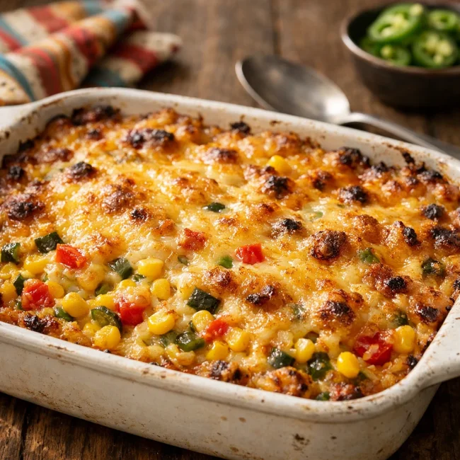 Southwestern Spicy Corn Casserole