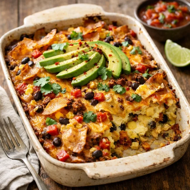 Southwestern Sunrise Breakfast Casserole
