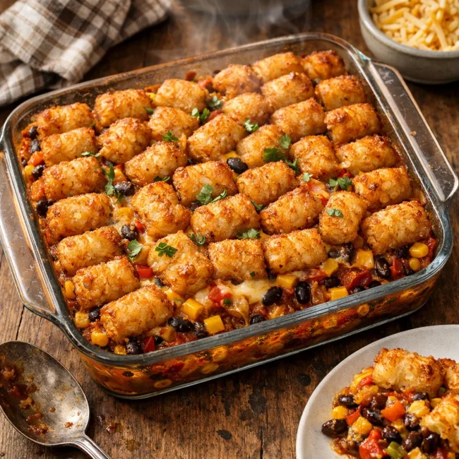 Southwestern Tater Tot Casserole