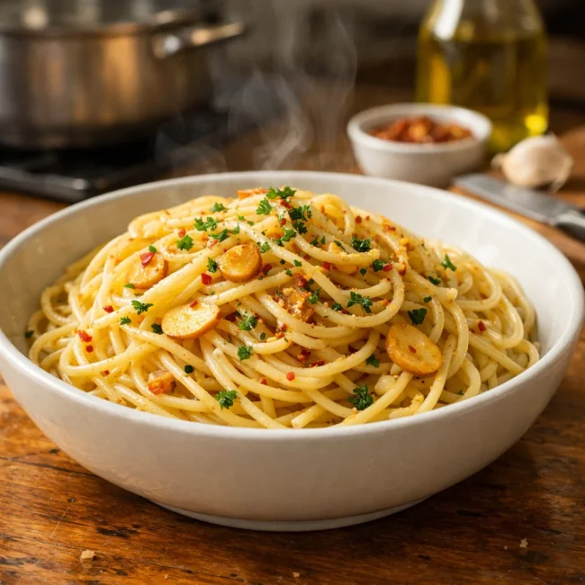 Speedy Spaghetti Aglio e Olio