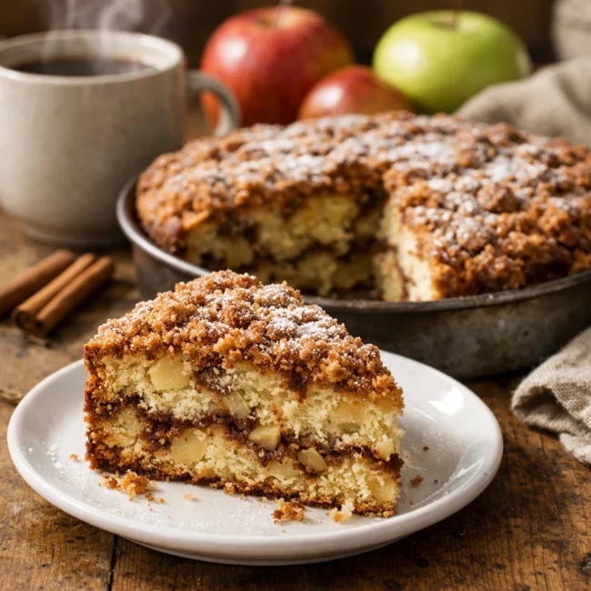 Spiced Apple Cinnamon Coffee Cake