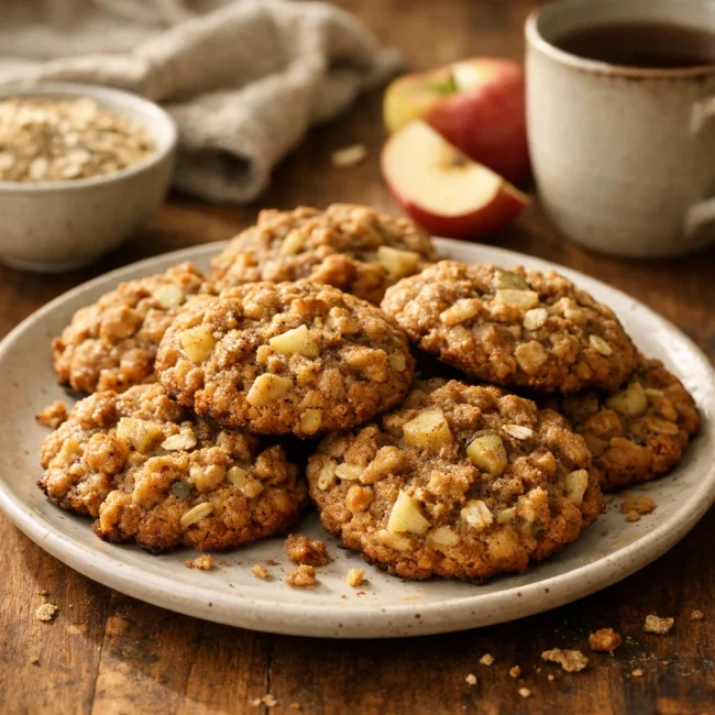 Spiced Apple Oatmeal Cookies