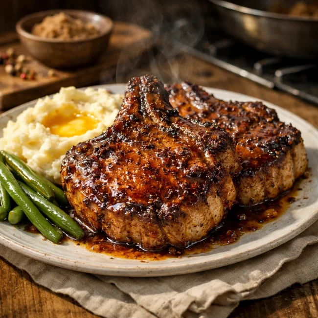 Spiced Brown Sugar Pork Chops