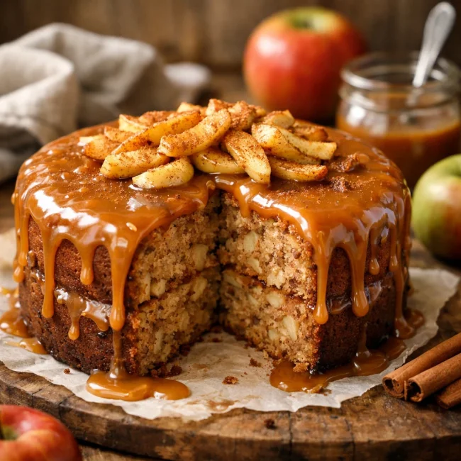 Spiced Caramel Apple Cake