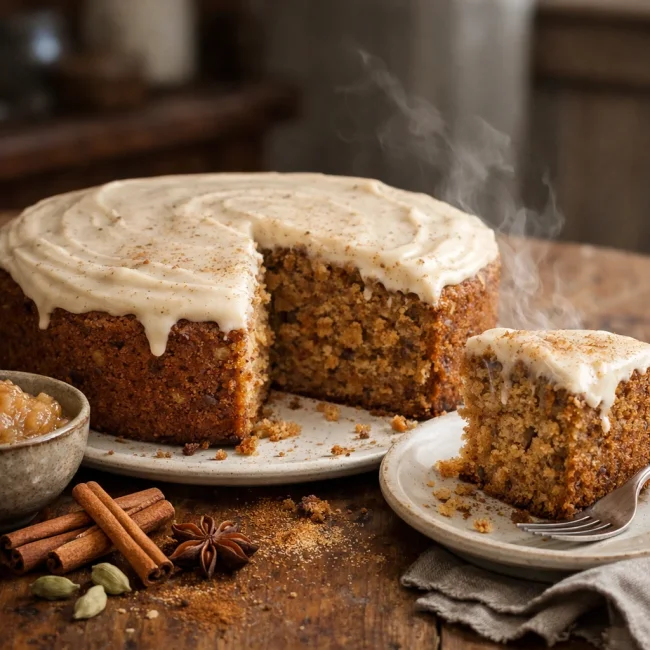 Spiced Chai Applesauce Cake
