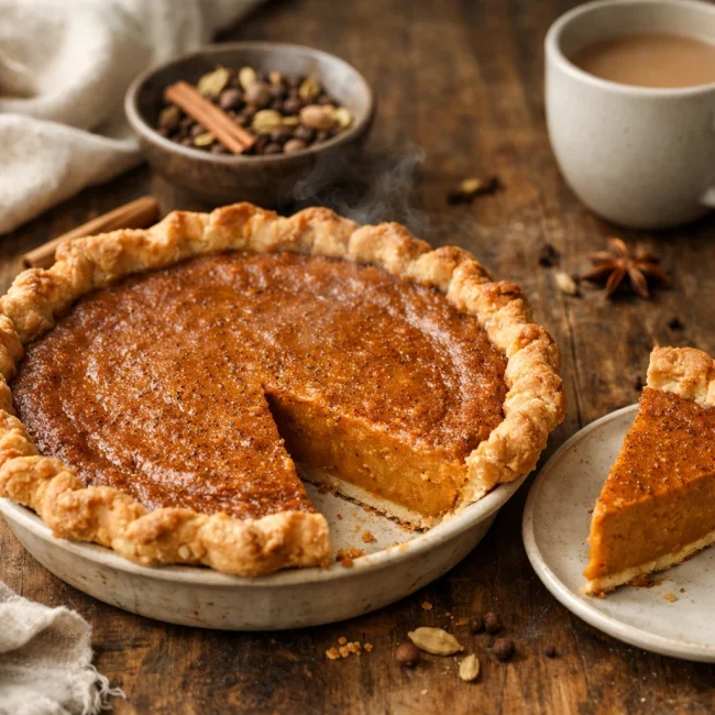 Spiced Chai Pumpkin Pie