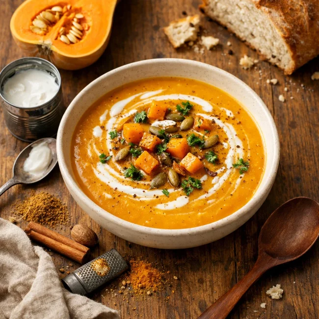 Spiced Coconut Butternut Squash Soup