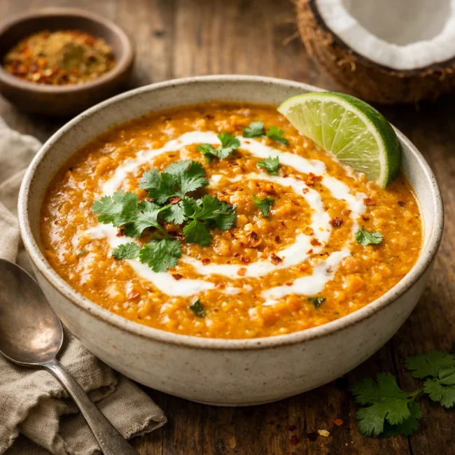 Spiced Coconut Lentil Soup