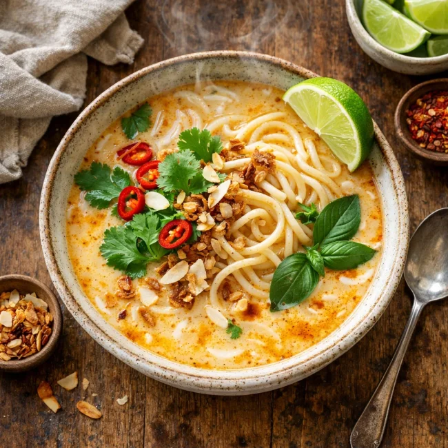 Spiced Coconut Noodle Soup