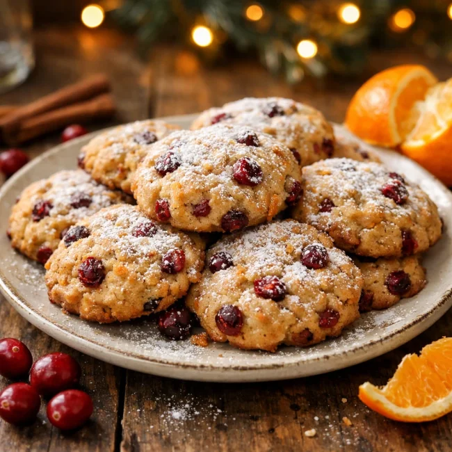 Spiced Cranberry Orange Christmas Cookies