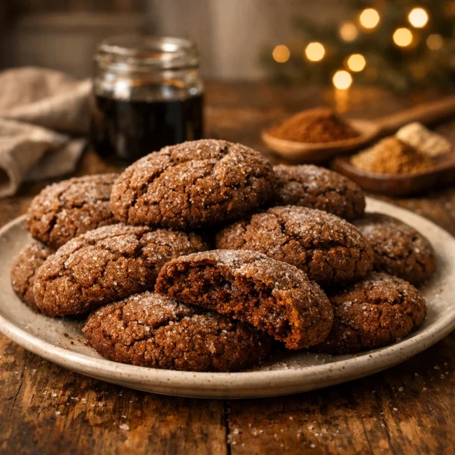 Spiced Ginger Molasses Cookies