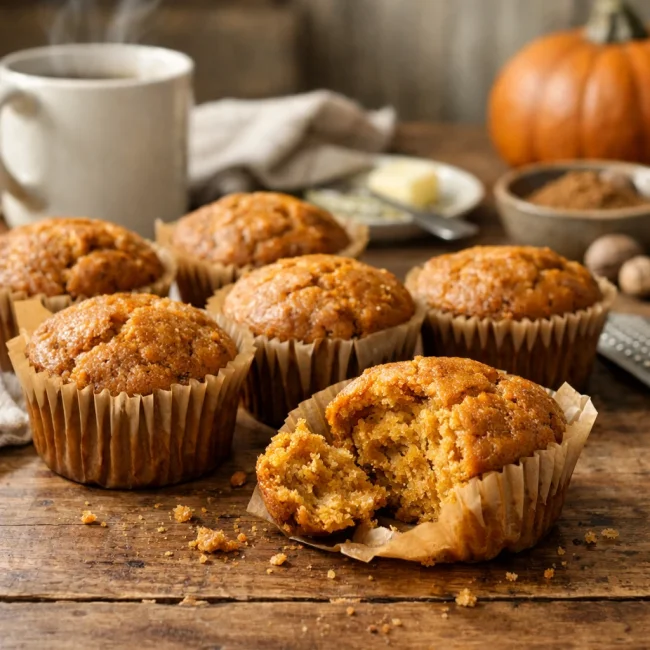 Spiced Harvest Pumpkin Muffins