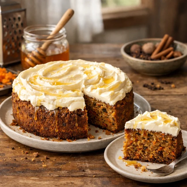 Spiced Honey Carrot Cake