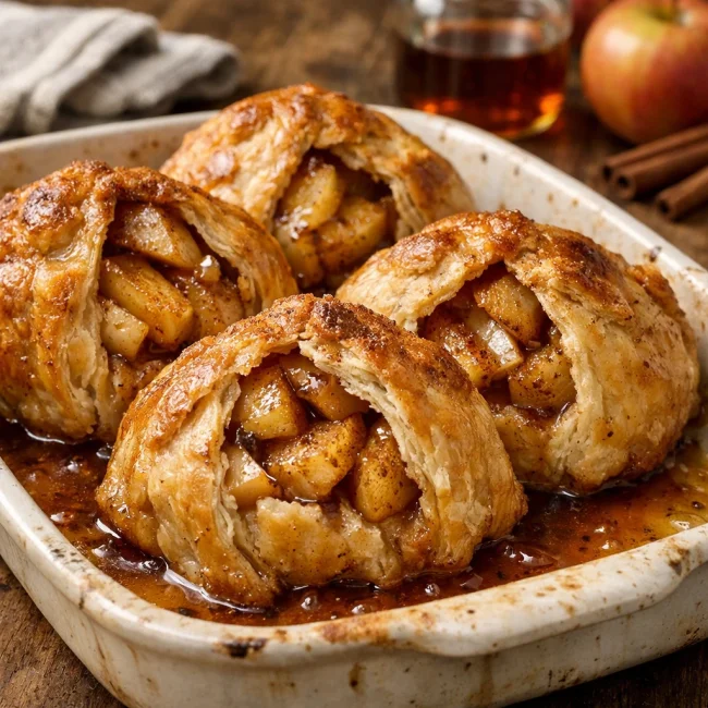 Spiced Maple Apple Dumplings