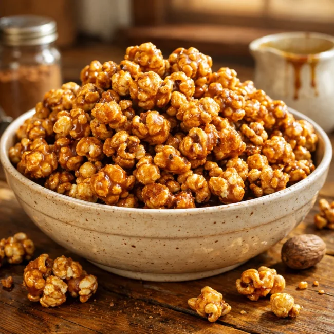 Spiced Maple Caramel Corn