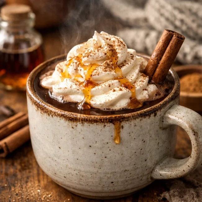Spiced Maple Hot Chocolate