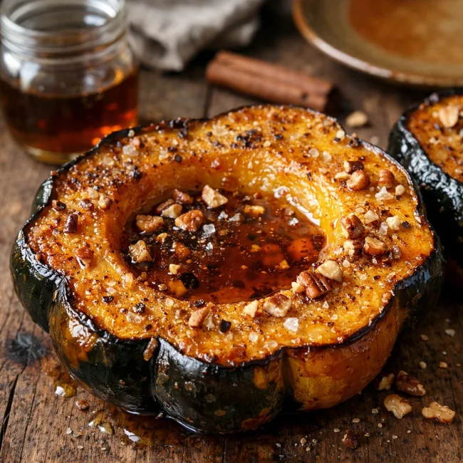 Spiced Maple Roasted Acorn Squash