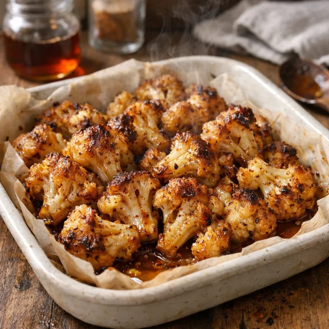 Spiced Maple Roasted Cauliflower