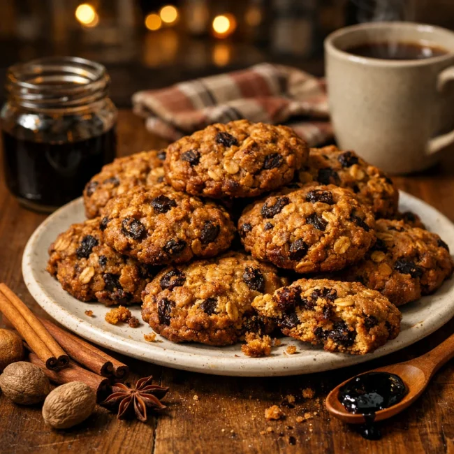 Spiced Oatmeal Raisin Cookies
