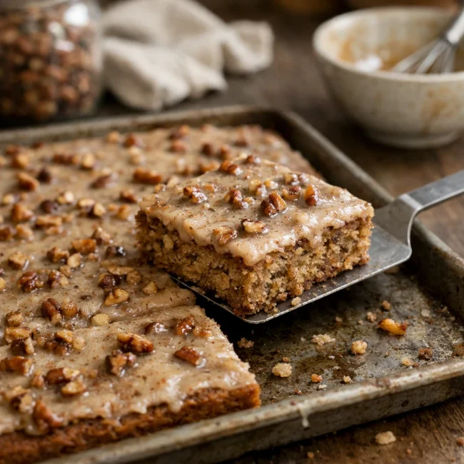 Spiced Pecan Texas Sheet Cake