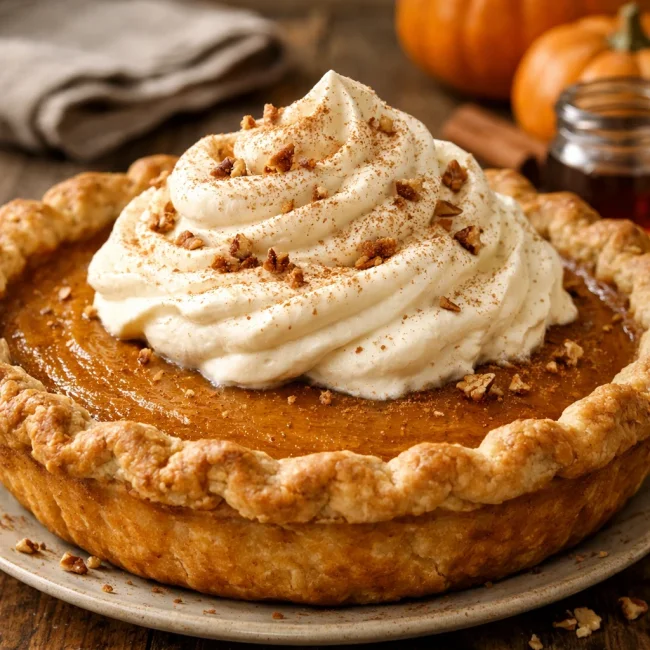 Spiced Pumpkin and Maple Cream Pie