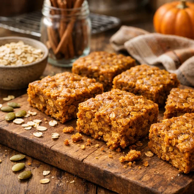 Spiced Pumpkin Oat Bars