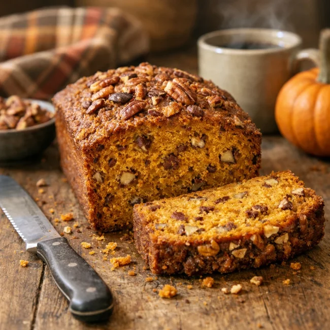 Spiced Pumpkin Pecan Bread
