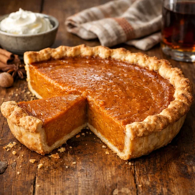Spiced Rum Pumpkin Pie
