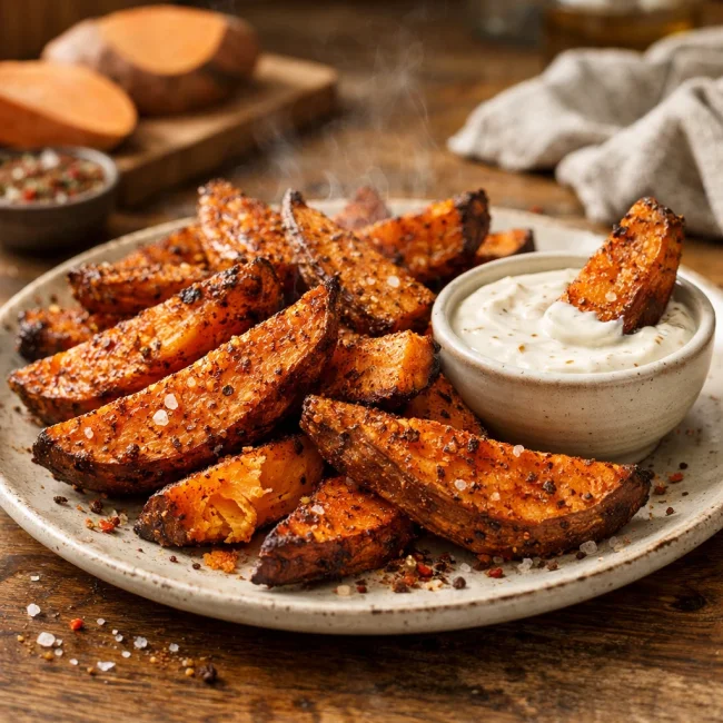 Spiced Sweet Potato Wedges