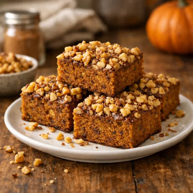 Spiced Walnut Pumpkin Bars