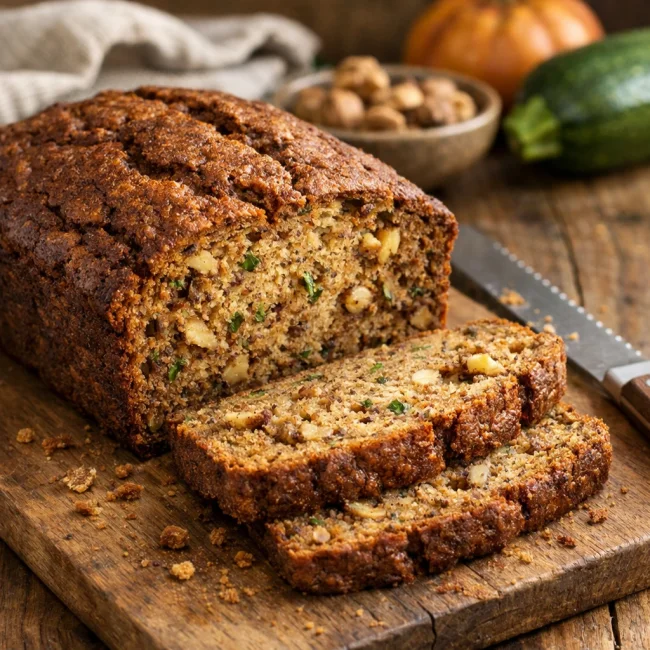 Spiced Zucchini Walnut Bread