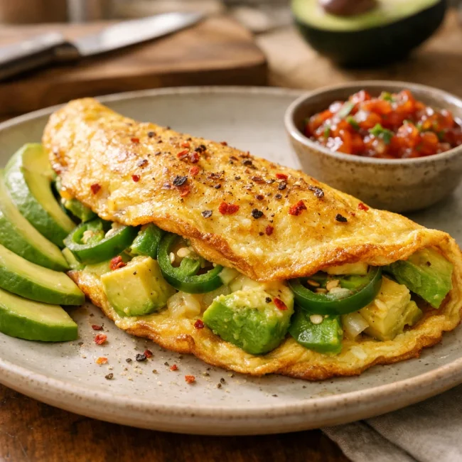 Spicy Avocado Omelette