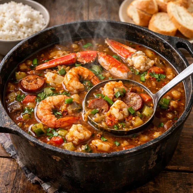Spicy Bayou Seafood Gumbo