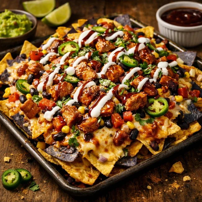 Spicy BBQ Chicken Nachos