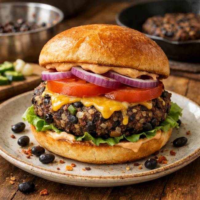 Spicy Black Bean Burgers